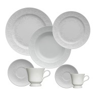 Jogo Para Jantar 42 Pecas Chá e Café Folk Porcelana Germer